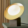 Manston Table Lamp Gold &amp; dark bronze finish with opal glass additional 2
