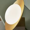 Manston Gold &amp; Dark Bronze Finish with Opal Glass Table Lamp additional 4