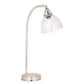 Marham Table Lamp Bright nickel plate &amp; clear glass additional 1