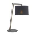 Martock Matt Nickel Plate &amp; Black Cotton Fabric Table Lamp additional 1