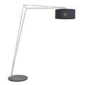 Martock Floor Lamp Matt nickel plate &amp; black cotton fabric additional 1