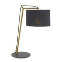 Martock Table Lamp Matt brass plate &amp; black cotton fabric additional 1