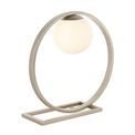 Melbourne Brushed Silver Finish &amp; Gloss Opal Glass Table Lamp additional 1