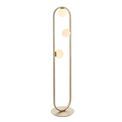 Melbourne Brushed Gold Finish &amp; Gloss Opal Glass Floor Lamp additional 1