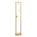 Melbourne Floor Lamp Brushed gold finish &amp; gloss opal glass additional 1