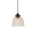 Monard Single Pendant Smokey grey tinted glass &amp; black chrome plate additional 1