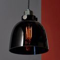 Monard Single Pendant Black tinted glass &amp; black chrome plate additional 2