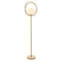 Parkstone Floor Lamp Brushed gold paint &amp; gloss opal glass additional 1