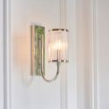 Penn Wall Light Bright nickel plate &amp; ribbed bubble glass additional 3