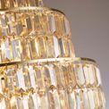 Empire 13Lt Chandelier - Satin Brass Metal &amp; Champagne Glass additional 3