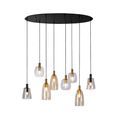 Divine 8Lt Multi-Drop Pendant - Black Metal &amp; Coloured Glass additional 1