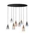 Divine 8Lt Multi-Drop Pendant - Black Metal &amp; Coloured Glass additional 2