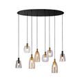 Divine 8Lt Multi-Drop Pendant - Black Metal &amp; Coloured Glass additional 4