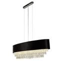 Glamour 8Lt Oval Pendant - Black Velvet &amp; Clear Crystal additional 1