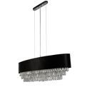 Glamour 8Lt Oval Pendant - Black Velvet &amp; Clear Crystal additional 2
