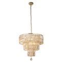 Empire 5Lt Pendant - Satin Brass Metal &amp; Champagne Glass additional 1