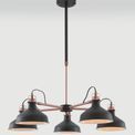 Bronx Telescopic 5 Light, 5 x E27, Graphite/Copper/White additional 11