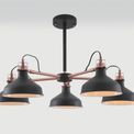 Bronx Telescopic 5 Light, 5 x E27, Graphite/Copper/White additional 3