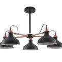 Bronx Telescopic 5 Light, 5 x E27, Graphite/Copper/White additional 5