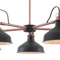 Bronx Telescopic 5 Light, 5 x E27, Graphite/Copper/White additional 8