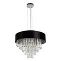 Glamour 5Lt Pendant/Semi-Flush- Black Velvet &amp; Clear Crystal additional 2