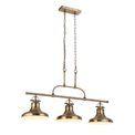 Dallas 3Lt Bar Pendant - Antique Brass Metal additional 1