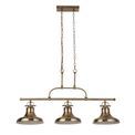 Dallas 3Lt Bar Pendant - Antique Brass Metal additional 2