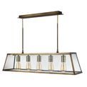 Voyager 5Lt Bar Pendant - Antique Brass Metal &amp; Glass additional 2