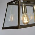 Voyager 5Lt Bar Pendant - Antique Brass Metal &amp; Glass additional 3