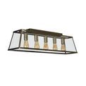 Voyager 5Lt Bar Pendant - Antique Brass Metal &amp; Glass additional 4