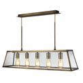 Voyager 5Lt Bar Pendant - Antique Brass Metal &amp; Glass additional 5
