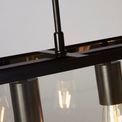 Voyager 5Lt Bar Pendant - Black Metal &amp; Glass additional 6