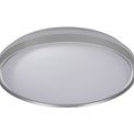 Kara Ceiling 48cm, 1 x 36W LED 3 Step-Dimmable, 3000K, 1575lm, IP44, Silver/White Acrylic, additional 3