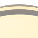 Kara Ceiling 48cm, 1 x 36W LED 3 Step-Dimmable, 3000K, 1575lm, IP44, Silver/White Acrylic, additional 4