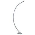 Colton LED Curved Floor Lamp - Satin Silver &amp; Opal additional 2
