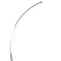 Colton LED Curved Floor Lamp - Satin Silver &amp; Opal additional 3