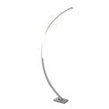 Colton LED Curved Floor Lamp - Satin Silver &amp; Opal additional 5