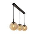 Punch 3Lt Bar Pendant- Black Metal &amp; Champagne Punched Glass additional 4