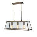 Voyager 3Lt Bar Pendant - Antique Brass Metal &amp; Glass additional 1