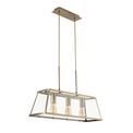 Voyager 3Lt Bar Pendant - Antique Brass Metal &amp; Glass additional 2