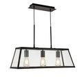 Voyager 3Lt Bar Pendant - Black Metal &amp; Glass additional 1