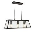 Voyager 3Lt Bar Pendant - Black Metal &amp; Glass additional 5