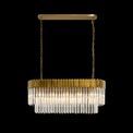 Kazzandra E14, Brass/Clear Glass Pendant Rectangle 5 Light additional 1