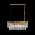 Kazzandra E14, Brass/Clear Glass Pendant Rectangle 5 Light additional 2
