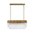 Kazzandra E14, Brass/Clear Glass Pendant Rectangle 5 Light additional 4