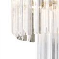 Kazzandra E14, Brass/Clear Glass Pendant Rectangle 5 Light additional 6