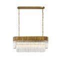 Kazzandra E14, Brass/Clear Glass Pendant Rectangle 5 Light additional 3
