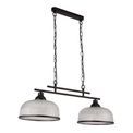Highworth 2Lt Pendant - Black Metal &amp; Holophane Style Glass additional 3