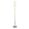 Snowball 3Lt Floor Lamp - Chrome Metal &amp; Opal Glass additional 1