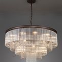 Bonni Large 3 Tier Brown Oxide Round Pendant Ceiling Light (27 Light E14) additional 1